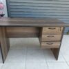 Executive Office Desk with Lockable Drawers – Walnut Finish