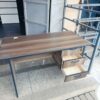 Executive Office Desk with Lockable Drawers – Walnut Finish